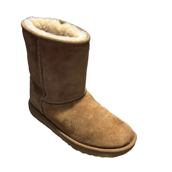 UGG Women's Soft Brown Suede Sherpa Lined Classic Ugg Winter Boot-Size 5 - Picture 13 of 13
